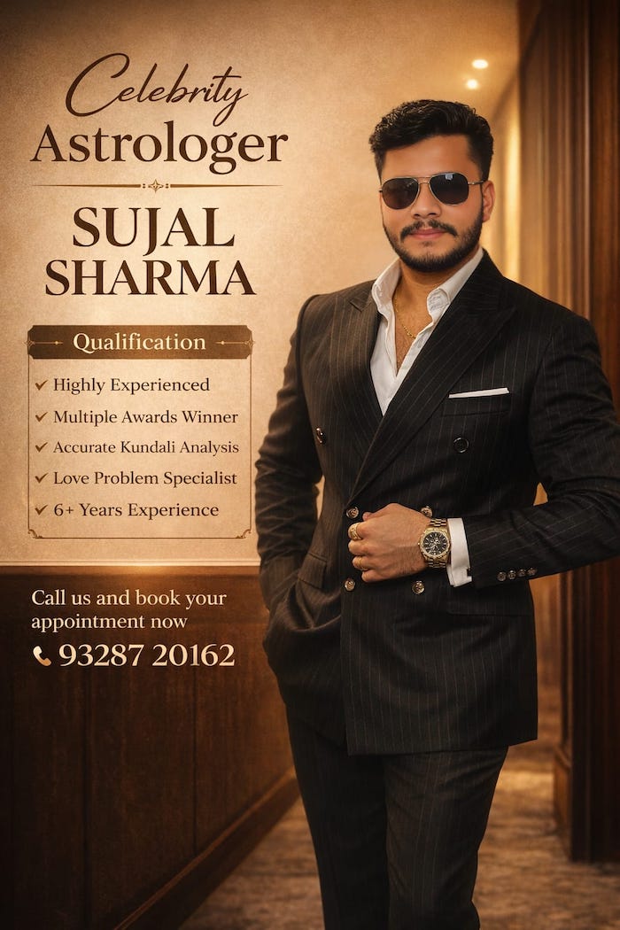 Famous Astrologer Sujal Sharma +91-9328720162